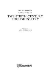 Cover of: The Cambridge companion to twentieth-century English poetry | 