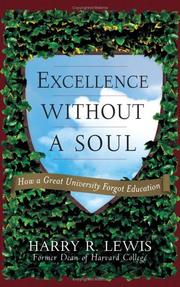 Cover of: Excellence Without a Soul by Harry R. Lewis