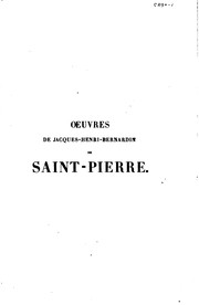 Cover of: Oeuvres de Jacques-Henri-Bernardin de Saint-Pierre