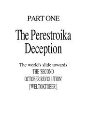 Cover of: The Perestroika Deception: Memoranda to the Central Intelligence Agency