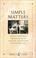 Cover of: Simple Matters