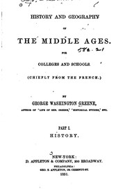 Cover of: History and Geography of the Middle Ages: For Colleges and Schools (chiefly ...