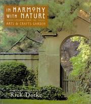 Cover of: In Harmony with Nature: Lessons from the Arts and Crafts Garden