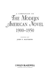 Cover of: A companion to the modern American novel 1900-1950