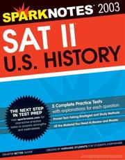 Cover of: SAT II United States History (SparkNotes Test Prep) (SparkNotes Test Prep)