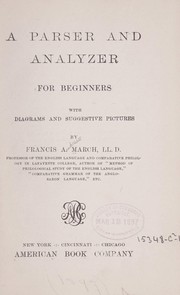Cover of: A parser and analyzer for beginners: with diagrams and suggestive pictures