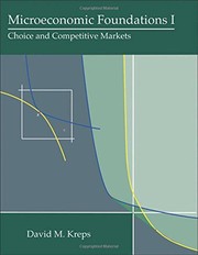 Cover of: Microeconomic foundations by David M. Kreps