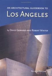 Cover of: An Architectural Guidebook to Los Angeles