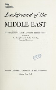Cover of: Background of the Middle East