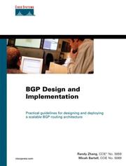 BGP Design and Implementation by Randy Zhang, Micah Bartell