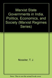 Cover of: Marxist state governments in India | T. J. Nossiter