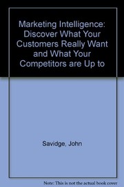 Cover of: Marketing intelligence | Jack Savidge