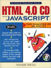 Cover of: HTML 4.0 CD with JavaScript for Windows 95, 98 and NT