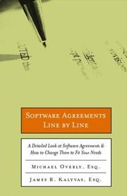 Cover of: Software Agreements Line by Line by Michael Overly, James R. Kalyvas