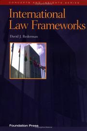 Cover of: International law frameworks