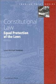 Cover of: Constitutional law: equal protection of the laws