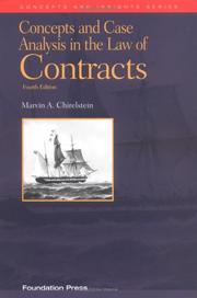Cover of: Concepts and case analysis in the law of contracts by Marvin A. Chirelstein