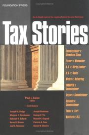 Cover of: Tax stories: an in-depth look at ten leading federal income tax cases