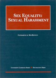 Cover of: Sex Equality: Sexual Harassment