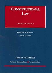 Cover of: Constitutional Law: 2005 Supplement