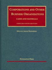 Cover of: Corporations and other business organizations: cases and materials
