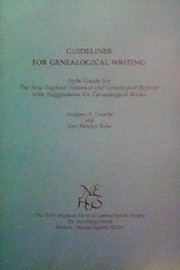 Cover of: Guidelines for genealogical writing | Margaret F. Costello