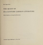 Cover of: The quest of 20th century German literature.