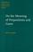 Cover of: On the meaning of prepositions and cases