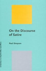 Cover of: On the discourse of satire: towards a stylistic model of satirical humor
