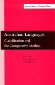 Cover of: Australian Languages: Classification and the Comparative Method
