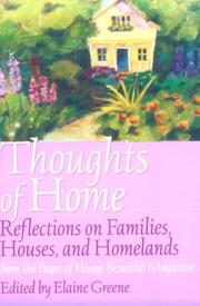 Cover of: House Beautiful Thoughts of Home by Elaine Greene