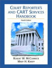 Court reporter's and CART services handbook cover