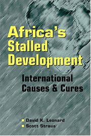 Cover of: Africa's Stalled Development: International Causes and Cures