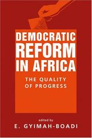 Cover of: Democratic Reform in Africa: The Quality of Progress