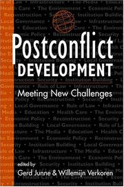 Cover of: Postconflict Development: Meeting New Challenges