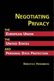 Cover of: Negotiating Privacy by Dorothee Heisenberg