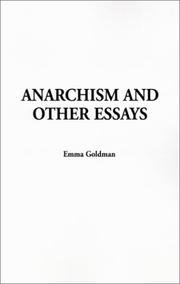 Cover of: Anarchism and Other Essays by Emma Goldman