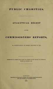 Cover of: Public charities. Analytical digest of the Commissioners