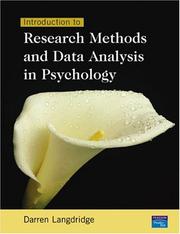Cover of: Introduction To Research Methods & Data Analysis In Psychology by Darren Langdridge