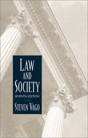 Cover of: Law and society by Steven Vago