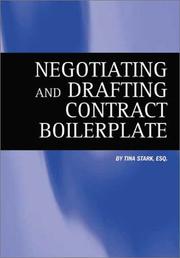 Negotiating and drafting contract boilerplate by Tina L. Stark