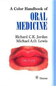 Cover of: A Color Handbook of Oral Medicine | Richard C. K. Jordan