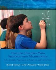 Cover of: Teaching Children Who Struggle with Mathematics: A Systematic Approach to Analysis and Correction