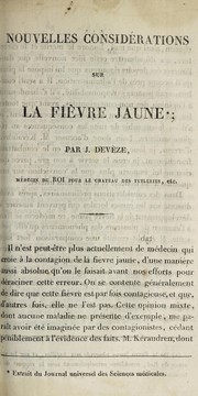 Cover of: Nouvelles considérations sur la fièvre jaune by Jean Devèze