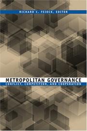 Cover of: Metropolitan Governance: Conflict, Competition, and Cooperation (American Governance and Public Policy)