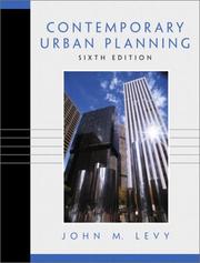 Cover of: Contemporary urban planning by John M. Levy