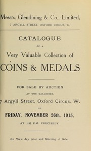 Cover of: Catalogue of a very valuable collection of coins & medals, including a real d