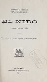 Cover of: El nido by Serafín Álvarez Quintero