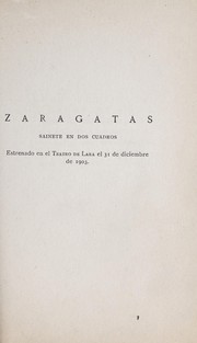 Cover of: Zaragatas: sainete en dos cuadros