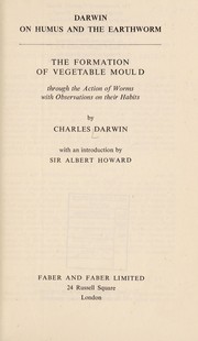 Cover of: Darwin on humus and the earthworms | Charles Darwin